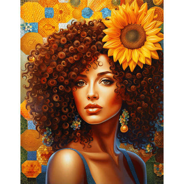 Curly Haired Woman By Ala Virtualness